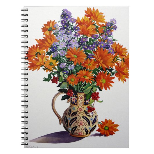 Oranje Chrysanthema Notitieboek (Voorkant)