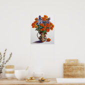 Oranje Chrysanthema Poster (Keuken)