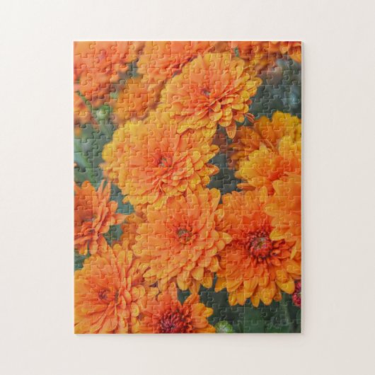 Oranje Chrysanthemum Bloemtuin Art Puzzel Legpuzzel (Verticaal)