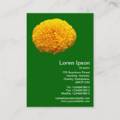 Oranje Chrysanthemum - Deep Grass Green 006600 Visitekaartje (Achterkant)