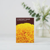 Oranje Chrysanthemum - Donkerbruin Visitekaartje (Staand voorkant)