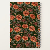 Oranje Chrysanthemum  Halloween Notitieboek (Achterkant)