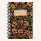 Oranje Chrysanthemum  Halloween Notitieboek (Voorkant)