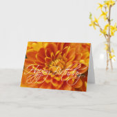 Oranje Chrysanthemum Happy Birthday Kaart (Gele Bloem)