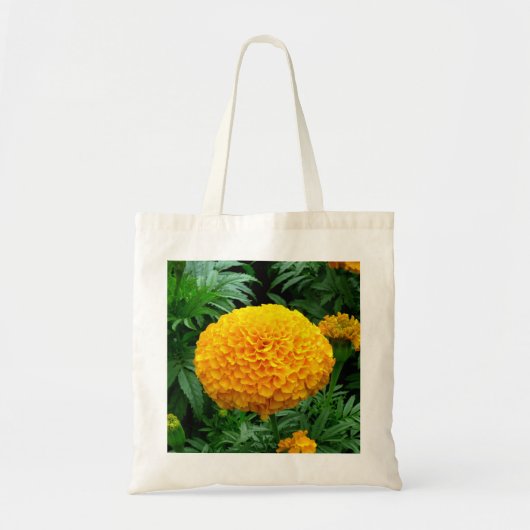 Oranje Chrysanthemum Tote Bag (Voorkant)