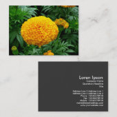 Oranje Chrysanthemum Visitekaartje (Voorkant / Achterkant)