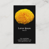 Oranje Chrysanthemum - Zwart Visitekaartje (Achterkant)