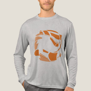 Oranje Cirkel Krans Geometrisch Abstract Ontwerp Tri-Blend Shirt