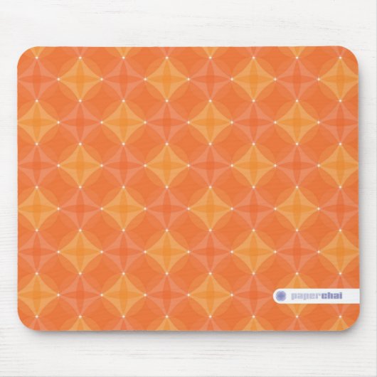 Oranje cirkel mousepad muismat (Voorkant)