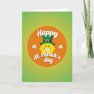 Oranje Cirkel Smile Kaart