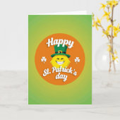 Oranje Cirkel Smile Kaart (Gele Bloem)