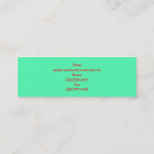 Oranje cirkellichtdraaisnelheid mini visitekaartje (Achterkant)