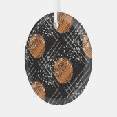 Oranje Cirkels Abstract  Patroon Glas Ornament (Voorkant links)