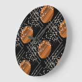 Oranje Cirkels Abstract  Patroon Grote Klok (Hoek)