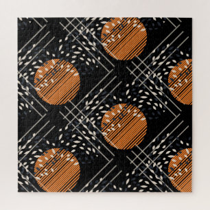 Oranje Cirkels Abstract  Patroon Legpuzzel