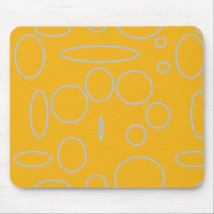Oranje cirkels en lussen Mousepad Muismat