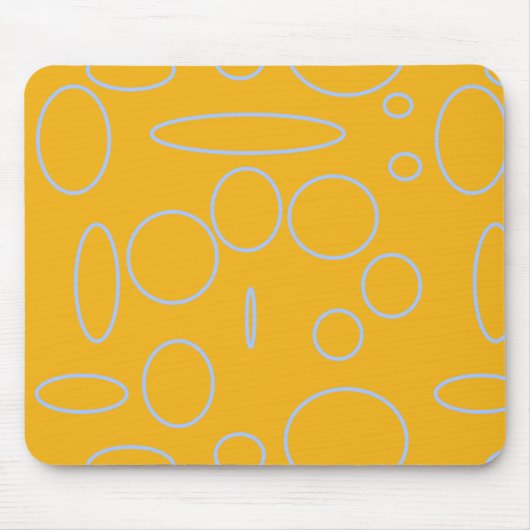 Oranje cirkels en lussen Mousepad Muismat (Voorkant)