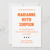 Oranje cirkels Foto Afstuderen Kaart (Achterkant)