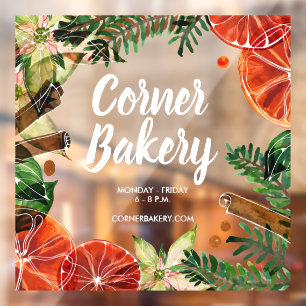 Oranje cirkels kaneelteken Winkelen Raamsticker