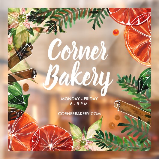 Oranje cirkels kaneelteken Winkelen Raamsticker (Vel 2)