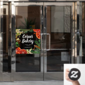 Oranje cirkels kaneelteken Winkelen Raamsticker (Kantoordeur)