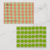 Oranje cirkels met linnen effect visitekaartje (Voorkant / Achterkant)