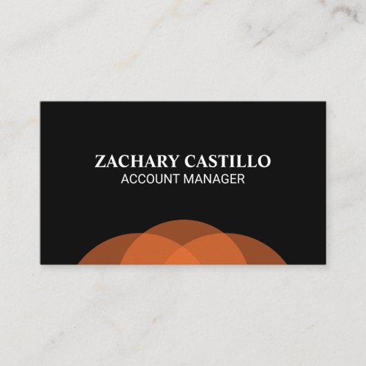 Oranje cirkels visitekaartje (Voorkant)