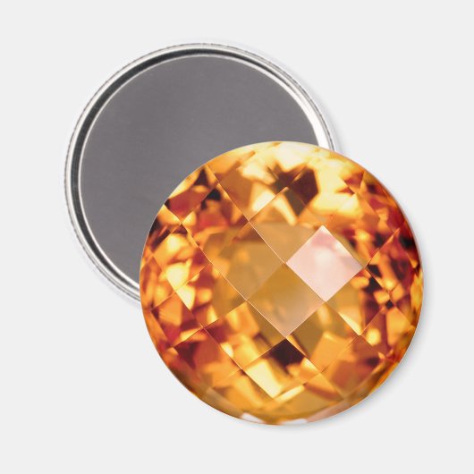 Oranje citrine magneet (Voorkant / Achterkant)