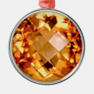 Oranje citrine metalen ornament