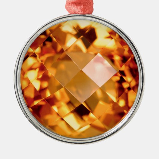 Oranje citrine metalen ornament (Voorkant)