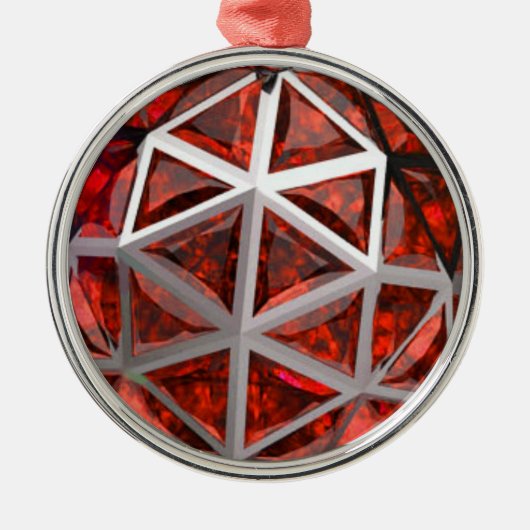 Oranje Citrine Sphere Metalen Ornament (Voorkant)