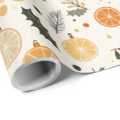 Oranje citroen citrus groen geel cadeaupapier (Rol Hoek)