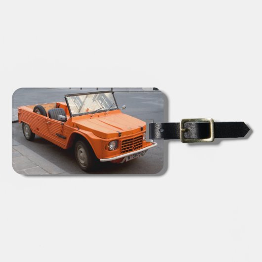 Oranje Citroen Mehari Bagagelabel (Voorkant horizontaal)