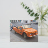 Oranje Citroën Mehari Briefkaart (Staand voorkant)