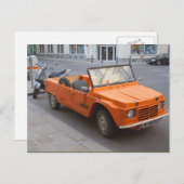 Oranje Citroën Mehari Briefkaart (Voorkant / Achterkant)