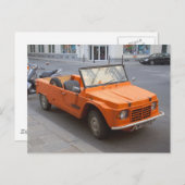 Oranje Citroen Mehari Briefkaart (Voorkant / Achterkant)