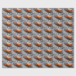Oranje Citroen Mehari Cadeaupapier