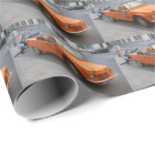 Oranje Citroen Mehari Cadeaupapier (Rol Hoek)