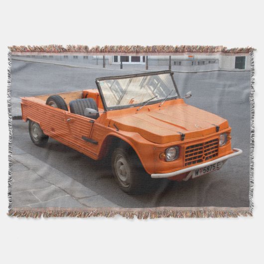Oranje Citroen Mehari Deken (Voorkant)