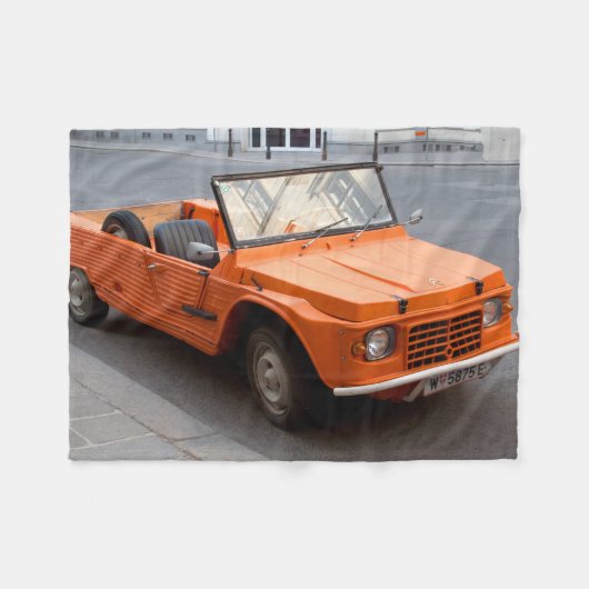 Oranje Citroen Mehari Fleece Deken (Voorkant (Horizontaal))
