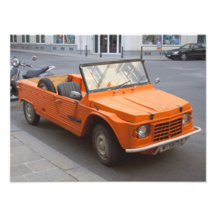 Oranje Citroen Mehari Foto Afdruk