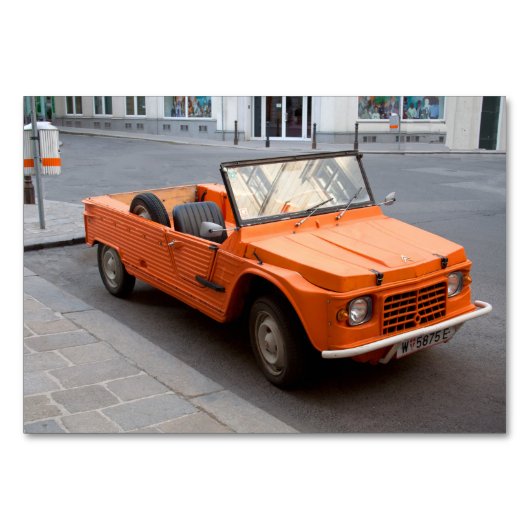 Oranje Citroen Mehari Kaart (Voorkant)