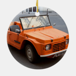 Oranje Citroen Mehari Keramisch Ornament