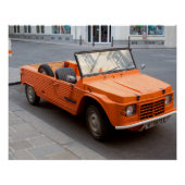 Oranje Citroen Mehari Poster (Voorkant)