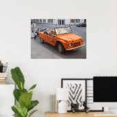 Oranje Citroen Mehari Poster (Thuiskantoor)