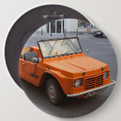 Oranje Citroën Mehari Ronde Button 6,0 Cm (Voorkant /achterkant)