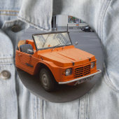 Oranje Citroën Mehari Ronde Button 6,0 Cm (In situ)