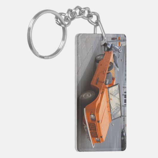 Oranje Citroën Mehari Sleutelhanger (Voorkant Links)