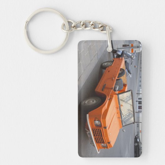 Oranje Citroën Mehari Sleutelhanger (Voorkant)