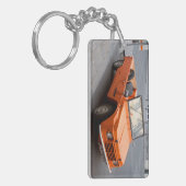 Oranje Citroen Mehari Sleutelhanger (Voorkant Links)